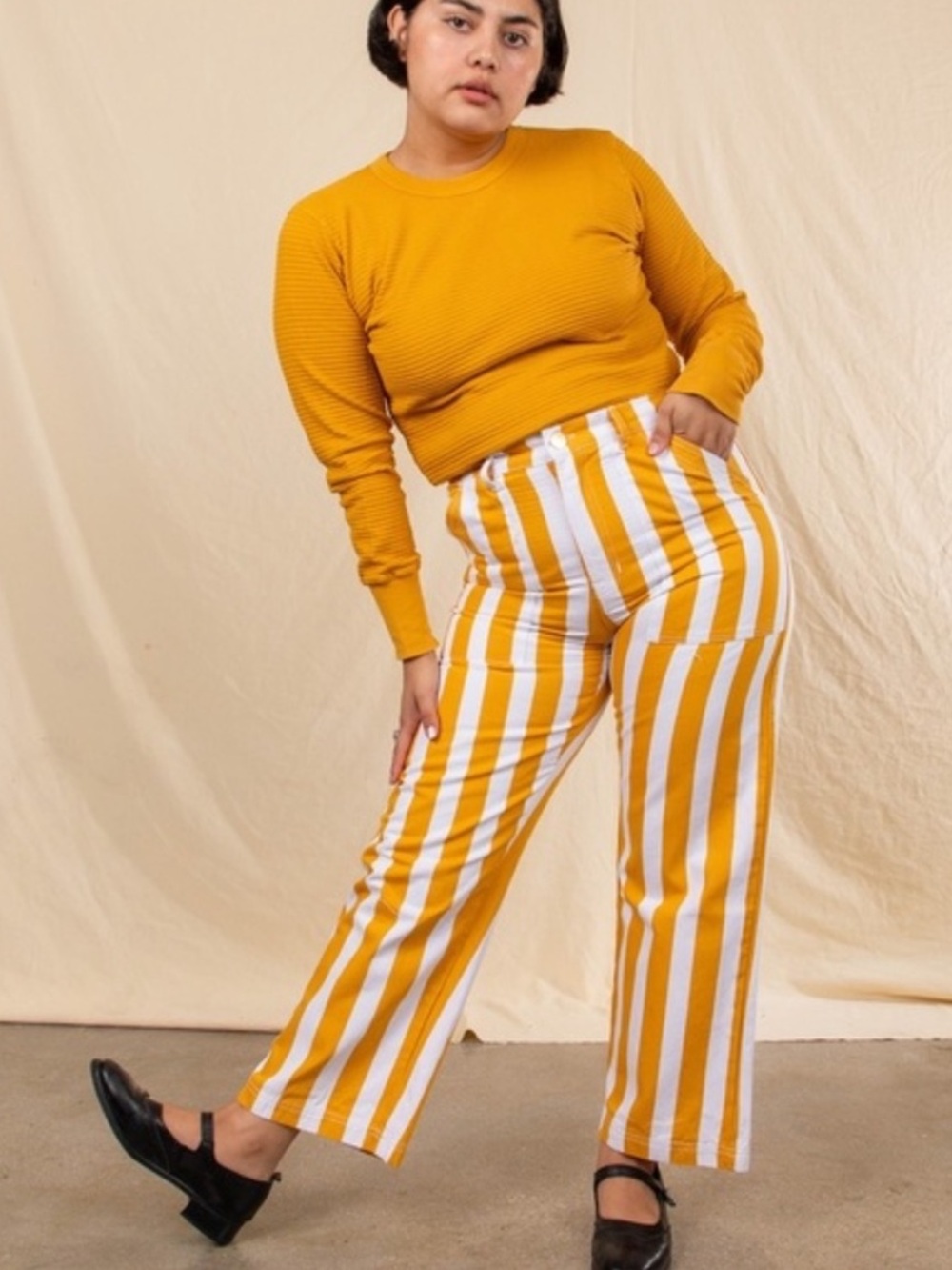 Big Bud Press Yellow Stripe Work Pants